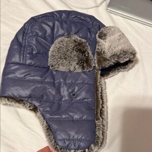 Kids Blue and Gray Winter Hat